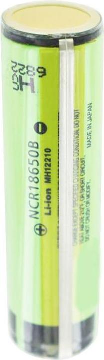 Actual product image Panasonic 18650 battery with protection circuit and fast charger (1 pcs., 18650, 3400 mAh, Battery + charger)