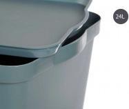 Image du produit Kipit boîte plastique avec couvercle 24l gris (24 l)