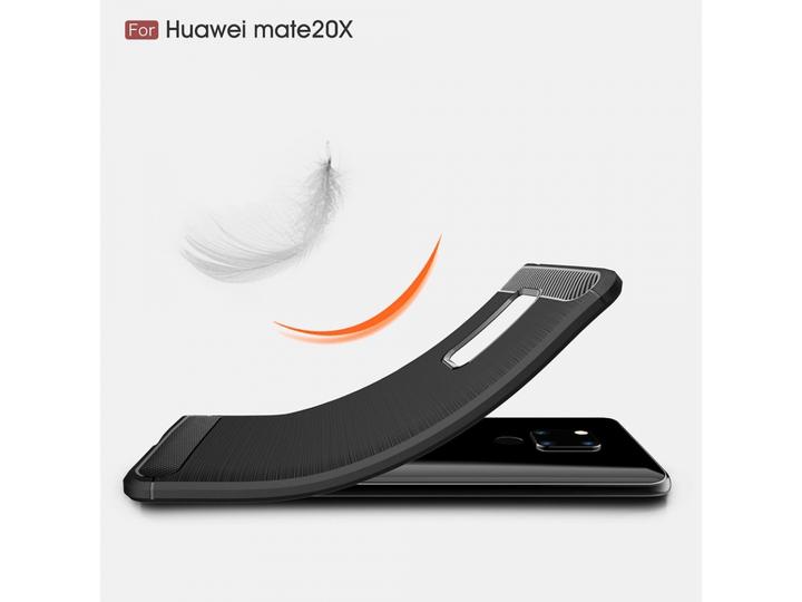 Produktbild Screenguard Huawei Mate 20 X Hülle Carbon Brushed Soft TPU (Huawei Mate 20 X)