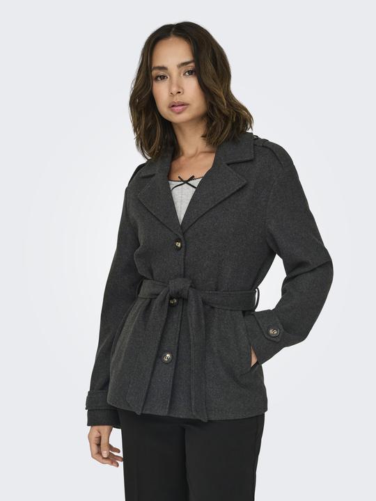 Actual product image Only Lapel collar Cuffs with button Jacket Trench coat (L)