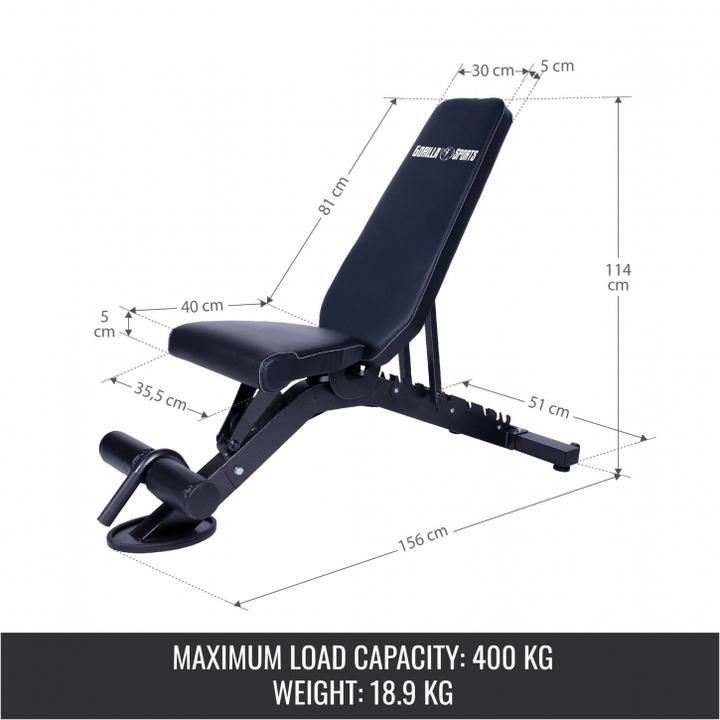 Actual product image Gorilla Sports Adjustable weight bench