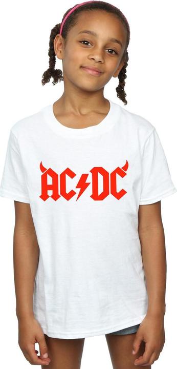 Actual product image AC/DC Girls Horns Logo Cotton T-Shirt (116)