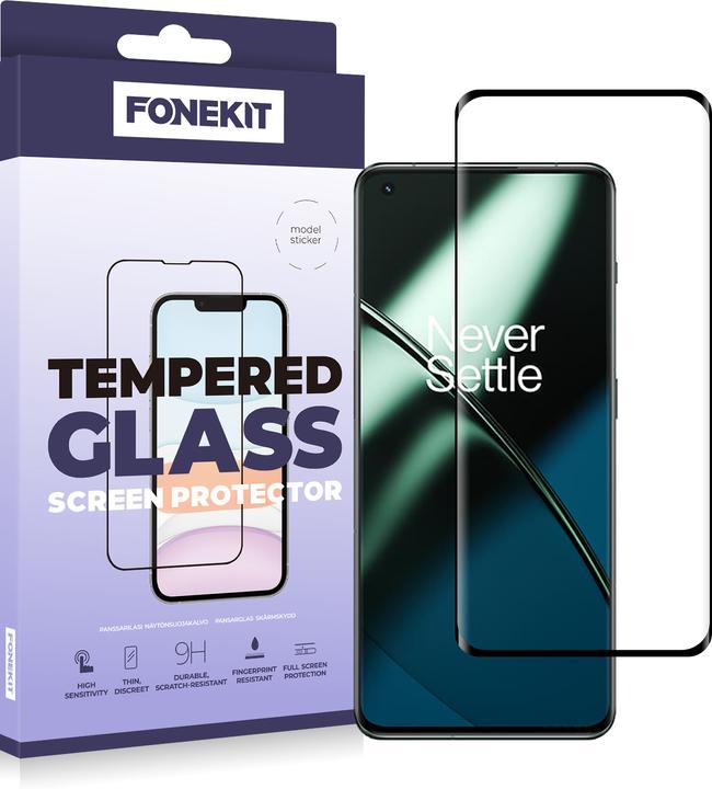 Immagine prodotto FoneKit Cover completa -panssarilasi, OnePlus 11, musta (1 Pezzo/i, OnePlus 11)