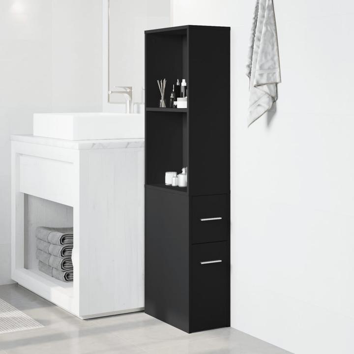 Image du produit VidaXL Armoire de salle de bain Étroite avec roulettes (22 x 41 x 135 cm)