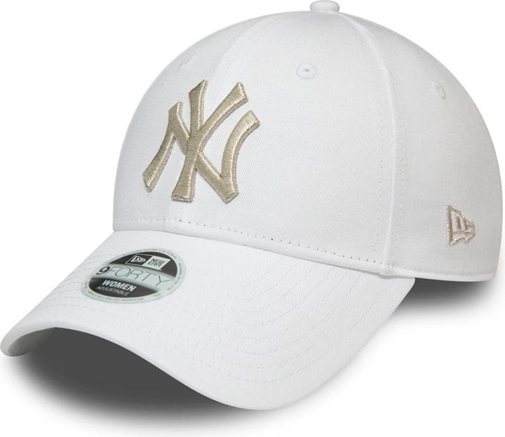 New Era 9Forty Damen Cap - Metallic New York Yankees Weiss