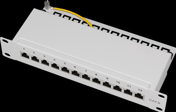 Produktbild LogiLink Netzwerk Patchpanel 6 12 Port grau