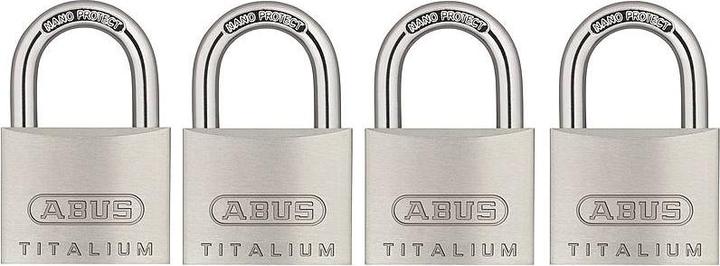 Actual product image Abus 4 padlock Quads 64TI/40 silver