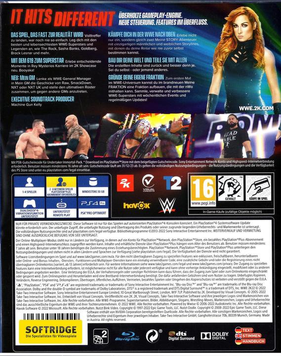 Produktbild 2K Games WWE 2K22 (PS4, DE)