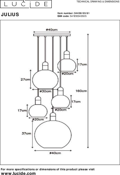 Image du produit Lucide Luminaires suspendus (E27)