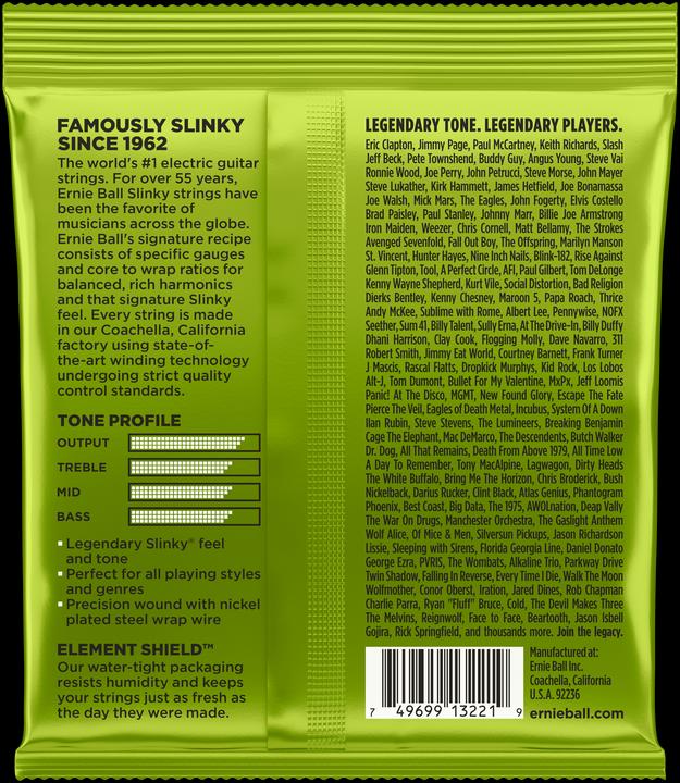 Immagine prodotto Ernie Ball Slinky Nickel 3 Regular (6 x, Chitarra elettrica, 0.05")