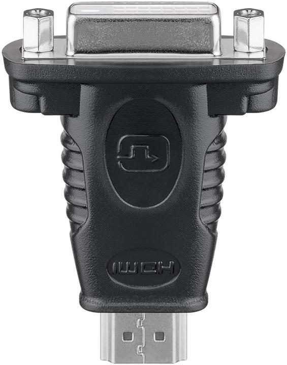 Actual product image Goobay HDMI™ / DVI-D Adapter, HDMI Standard Plug (Type A), Black (DVI, HDMI, 5.40 cm)