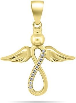 Brilio Silver - Charming gold-plated pendant Angel PT112Y