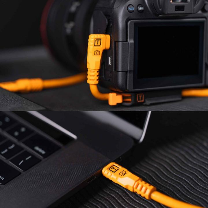 Immagine prodotto Tether Tools TetherPro USB-C a USB-C ad angolo retto arancione 9,4m (9.40 m, USB 3.2 Gen 1)
