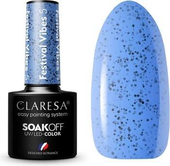 Actual product image Claresa Festival Vibes UV Nail Polish 5ml - Pack of 5 (Blue, UV gel varnish)