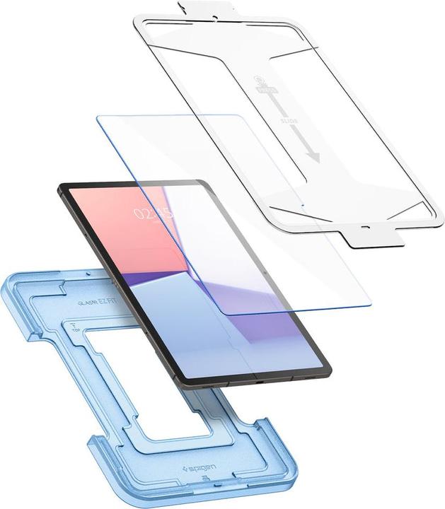 Productafbeelding Spigen Glass.TR Sam Tab S9+ Plus 12.4" X810/X816B "EZ FIT" szkło hartowane AGL06999 (1 Stuk, Galaxy Tab S9 Plus)