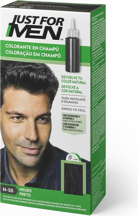 Immagine prodotto Just For Men Shampoo colorante Natural Black Shampoo 30ml (30 ml, Shampoo liquido)