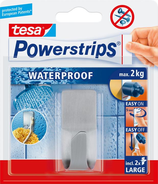 tesa Powerstrips Waterproof Hook ZOOM