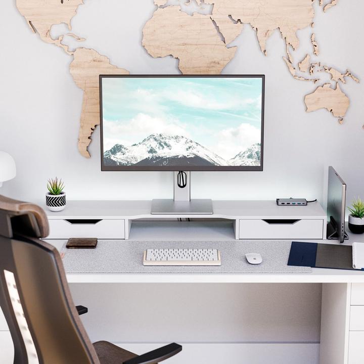 Actual product image Alogic 27F34KCPD LED display 68.6 cm (27 inch) 3840 x 2160 pixels 4K Ultra HD Silver (3840 x 2160 Pixels, 27")