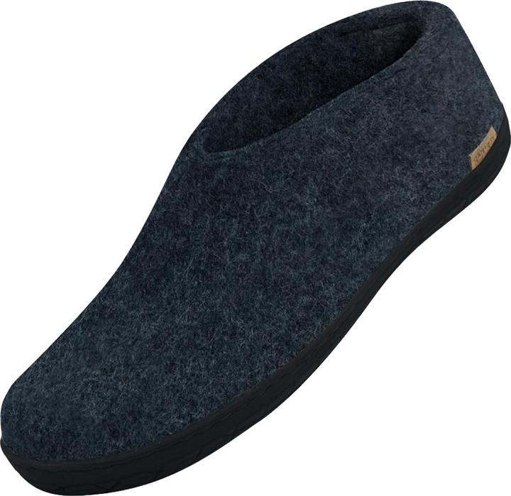 Actual product image Glerups Natural rubber sole black slipper (50)