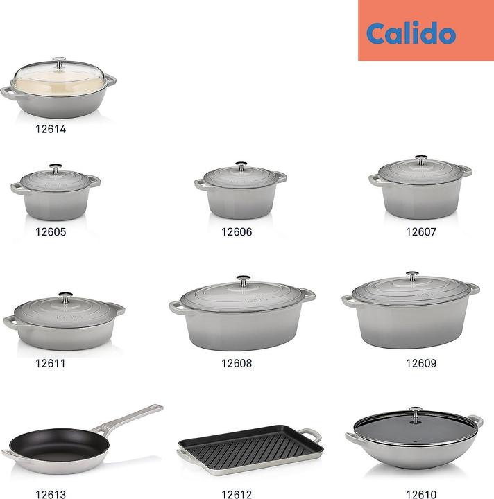 Actual product image Kela Bräter Calido 2,5l grau (21 cm, Casserole + Stewpot, Cast iron)