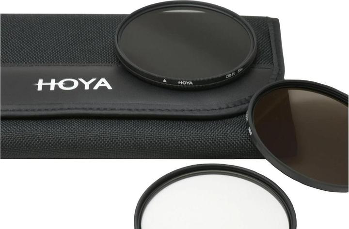 Image du produit Hoya Digital Filter Kit II (UV, CIR-PL & ND8) Filterset (37 mm, Filtre UV, Filtre gris neutre, Filtre polarisant, 37 mm)