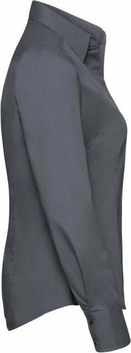 Actual product image Russell Collection poplin blouse shirt long sleeve easy-care fitted (M)