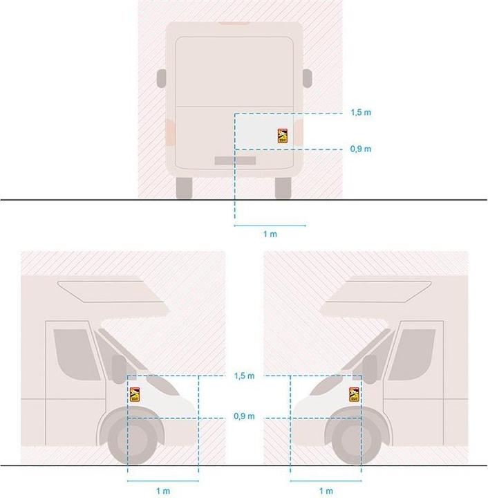 Image du produit ProPlus Autocollant "Attention Angles Morts!" Camping-car