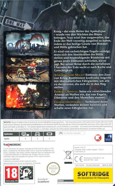 Produktbild THQ Darksiders - Warmastered Edition (Switch, Multilingual)