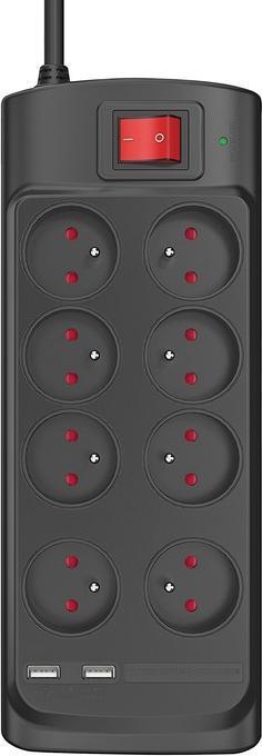 Image du produit Monster Power Parafoudre Parasurtenseur 8 Ac/2 USB-A Fr (8 x, 1.80 m)