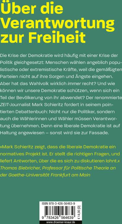 Immagine prodotto Zu dumm für die Demokratie? (Tedesco, Mark Schieritz, 2025)