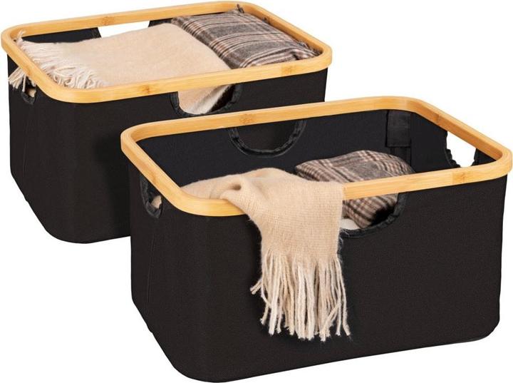 Image du produit Wenko Korb Mod. Ecori, 2er Set Textilien aus 100 % recyceltem Polyester (2 x)