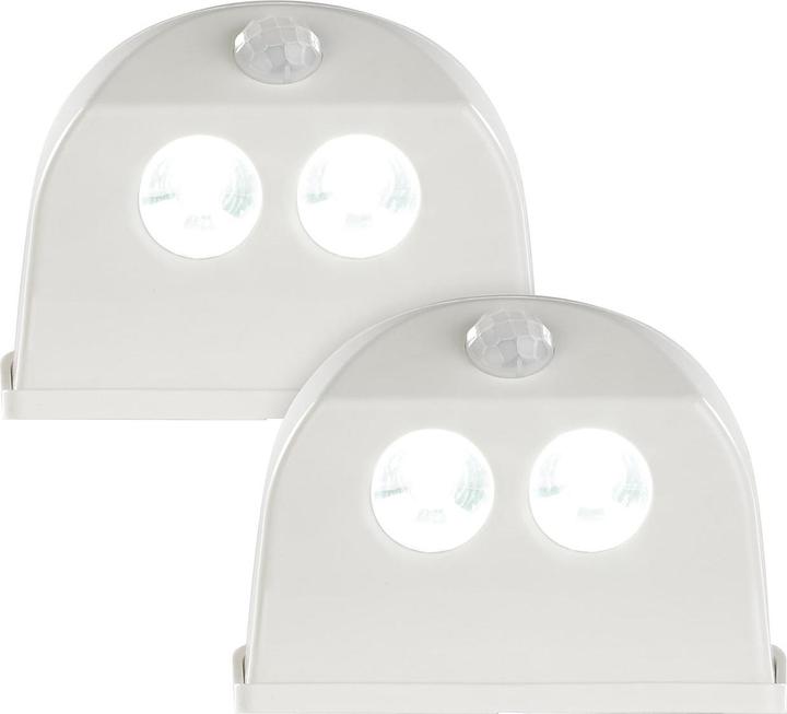 Produktbild Luminea 2er-Set LED-Türleuchten mit Bewegungs- & Lichtsensor (50 lm)