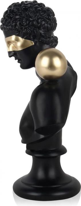 Image du produit Buste grec homme avec boule - Noir (35 x 25 x 15 cm)