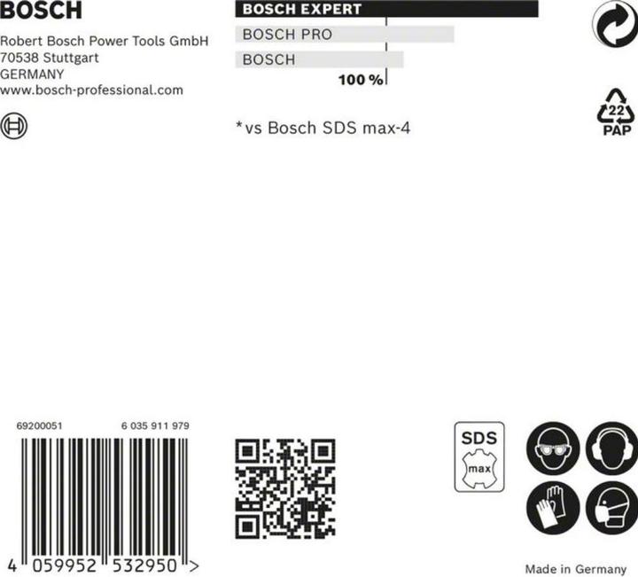 Produktbild Bosch Professional Zubehör EXPERT SDS max-8X Hammerbohrer, 18 x 200 x 340 mm (18 Millimeter)