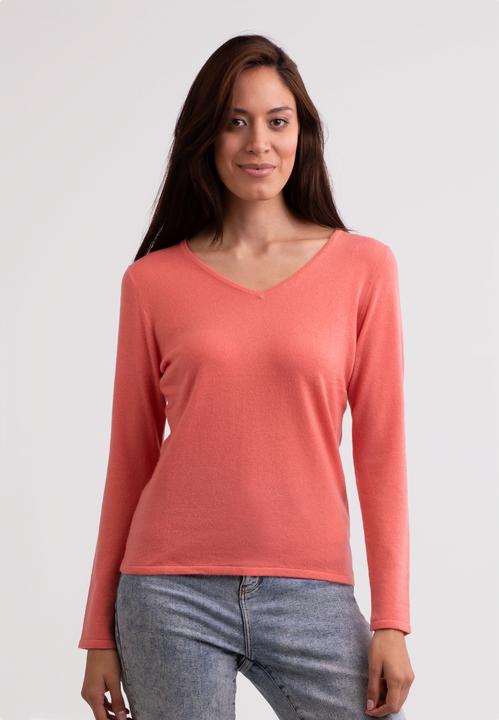 Cash-Mere Recycelter Kaschmir V-Ausschnitt Pullover