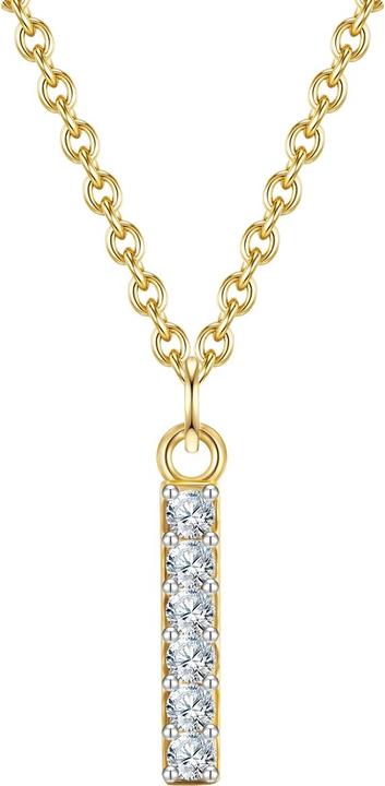 Produktbild Glanzstücke München Damen Buchstabe I Sterling Silber Zirkonia Gelbgold 45,0 cm Basiskette + 5,0 cm Verlängerung - 32154 (Sterling Silber, 40 - 45 cm)