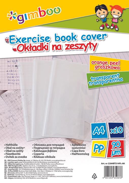 Actual product image Gimboo Exercise book protector, orange peel, a4, 90 mic, transparent clear (A4)