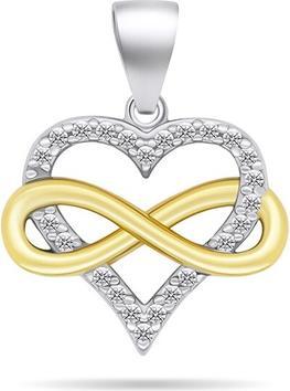 Brilio Silver - Romantic bicolor silver pendant Endless love PT62WY