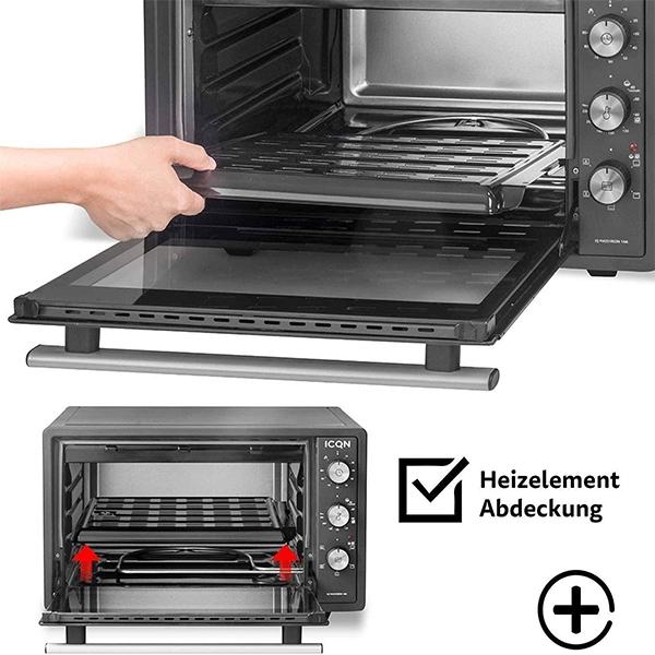 Produktbild Icqn 42 Liter Minibackofen, Anthrazit