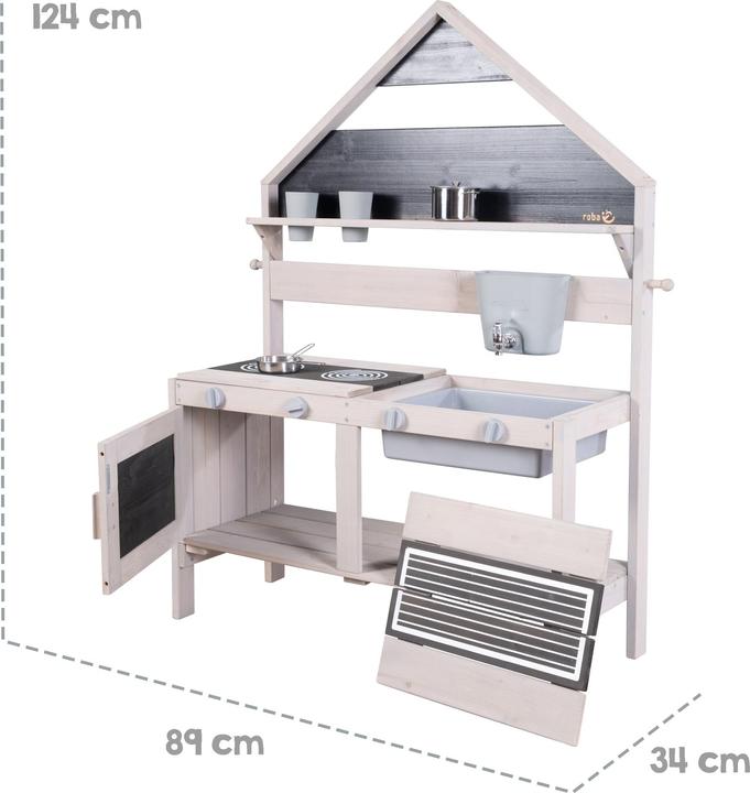 Image du produit Roba Cuisine d'extérieur pour jouer et faire de la boue à l'image d'une maison