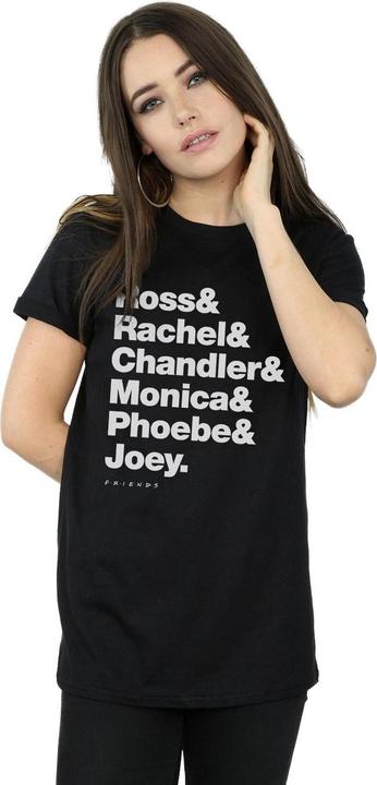 Actual product image Friends Womens/Ladies First Names Text Cotton Boyfriend T-Shirt (L)