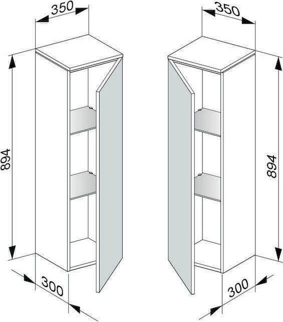 Image du produit Keuco Armoire centrale EDITION 400 350x894x300mm Ans li we/ant clair