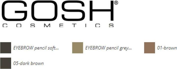 Actual product image Gosh Eyebrow Pencil Softack (Soft Black)