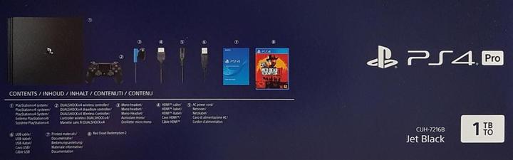 Actual product image Sony Playstation 4 Pro 1TB + Red Dead Redemption 2
