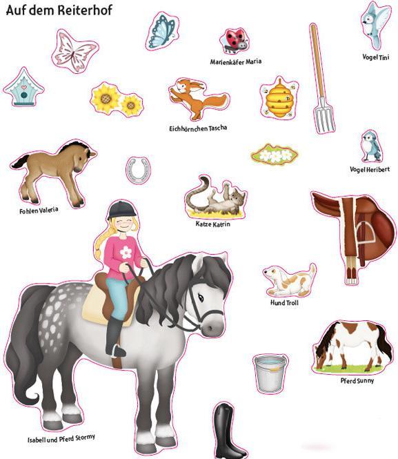 Actual product image Das Hin-und-weg-Stickerbuch. Pferde und Ponys (German, Natascha Pitz, 2018)