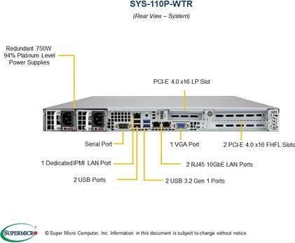Produktbild Supermicro Barebone UP SuperServer SYS-110P-WTR