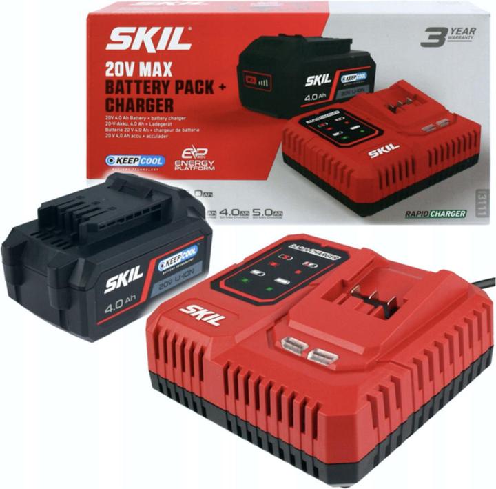 Produktbild Skil 20V SET 1 x Akku 3104 AA 4,0Ah + Ladegerät 3123 AA 6,0A (20 V)