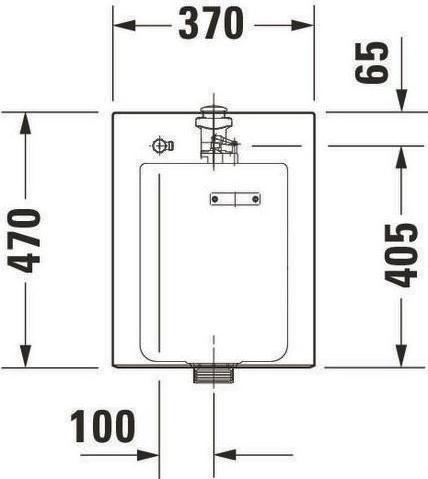 Produktbild Duravit Spülkasten STARCK 2 370x145mm Anschl links verdeckt weiss WG