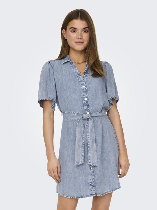 Actual product image Only Regular fit Shirt collar Boxy sleeves Short dress Denim dress (S)
