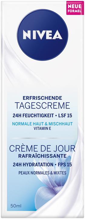 Produktbild NIVEA Erfrischende Tagescreme LSF 15 (50 ml, Tagescreme, SPF 15)